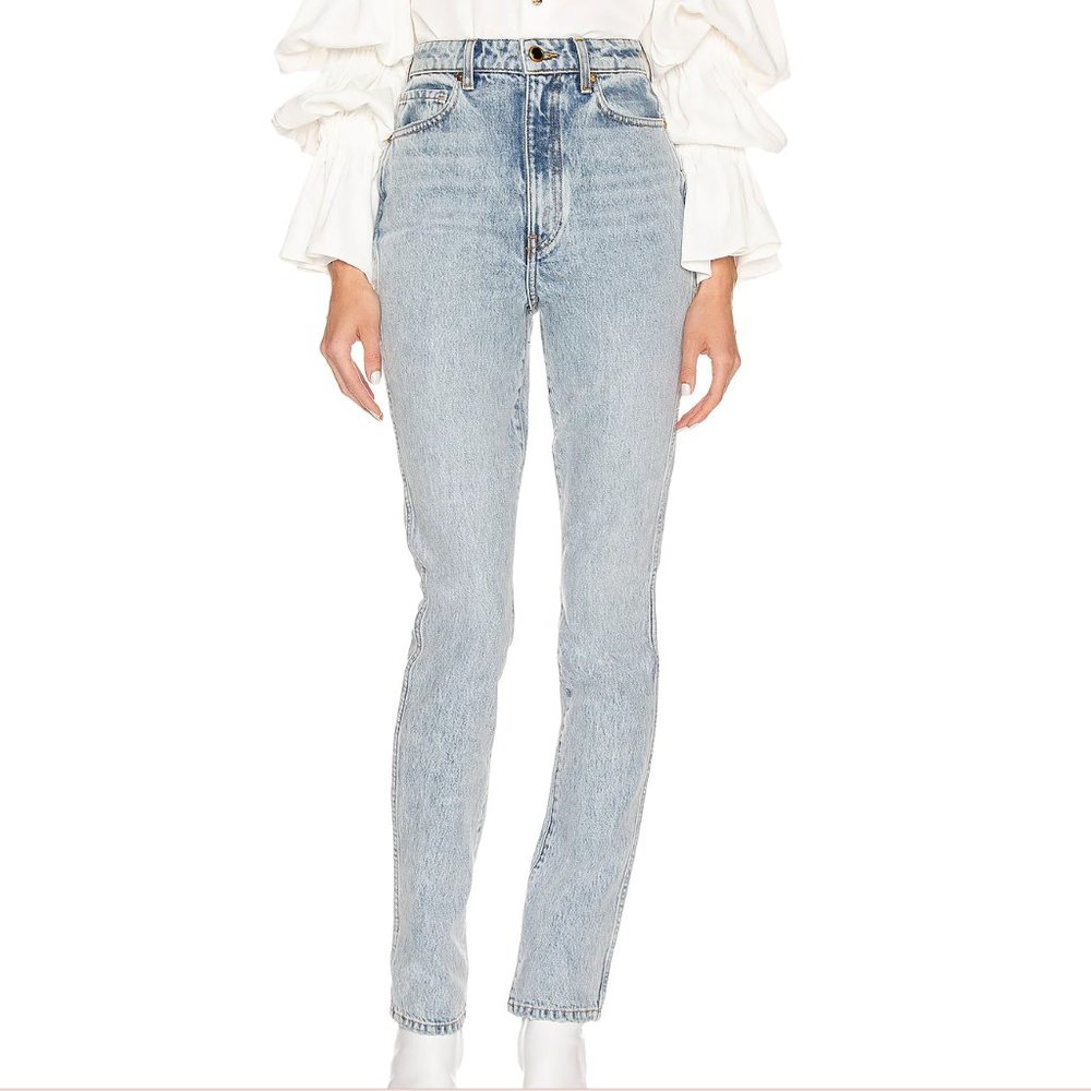 KHAITE : Daria High Waist Slim Straight Leg Jeans : Size 27